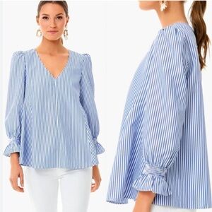 Tuckernuck Blue/White Striped Blouse